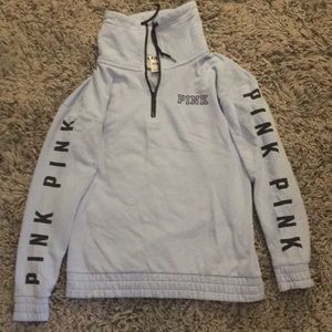 Victoria secret pink light blue sweatshirt